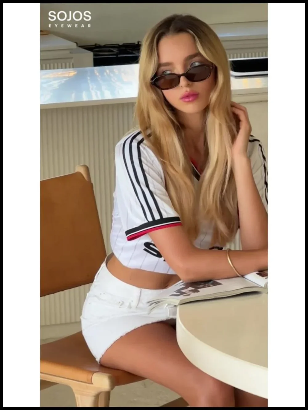 Retro Rectangle Polarized Sunglasses for Women Men Trendy Hexagon Narrow Chic